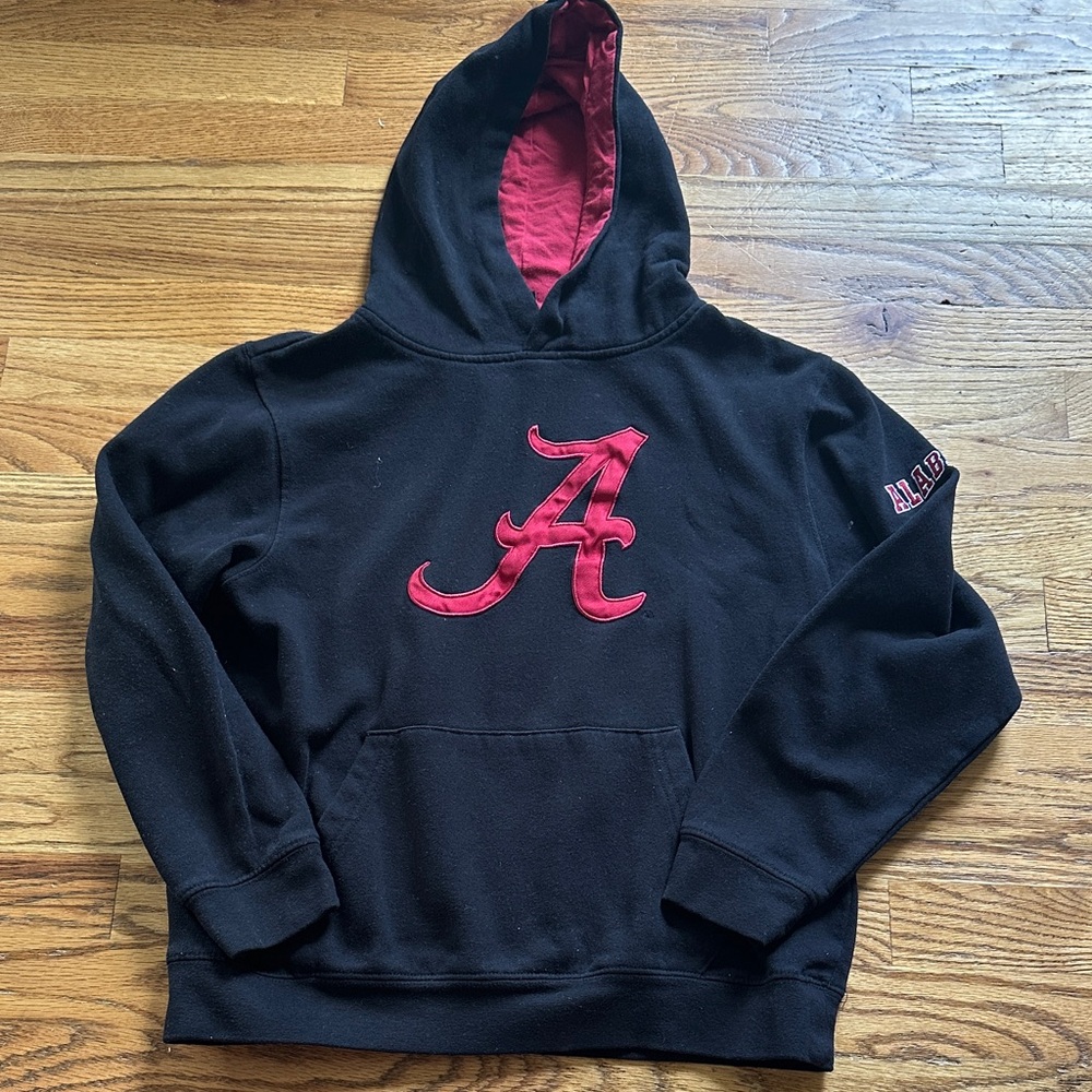 Alabama Black Hoodie with Red Logo
